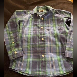 Old Navy Kids Plaid Shirt in Blue and Green